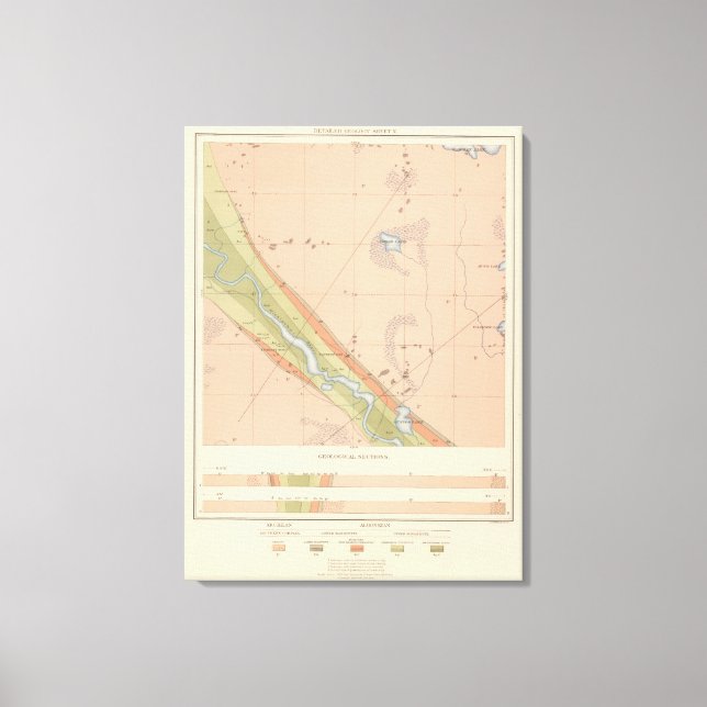 Toile Fiche géologique détaillée X (Recto)