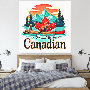 Toile Fière d'être canadienne