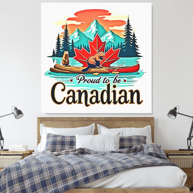 Toile Fière d'être canadienne (Insitu(Chambre))