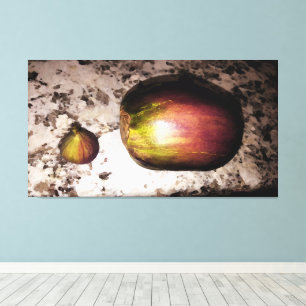 Toile Fig & Eggplant - 60x32 Kitchen Canvas Art