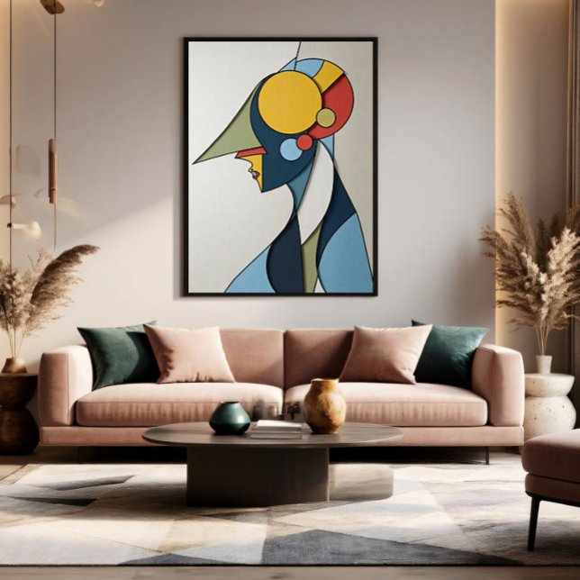 Toile Figure Abstraite dynamique (Créateur téléchargé)