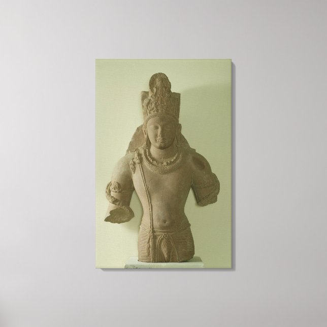 Toile Figure de Lord Vishnu, Mathura (grès rouge) (Recto)