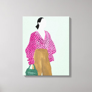 Toile Figure de mode debout - Pointe Polka haut