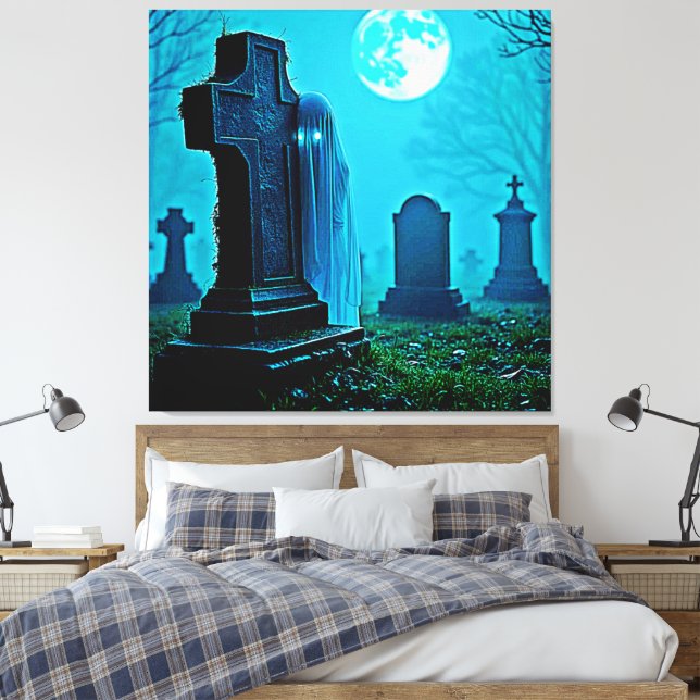 Toile Figure Ghoost dans un modèle de cimetière (Insitu(Chambre))