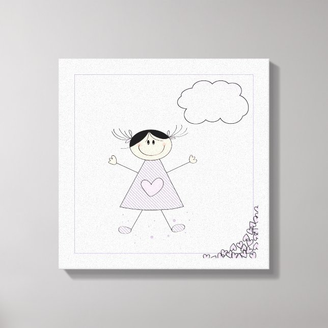 Toile Figure mignonne fille (Recto)