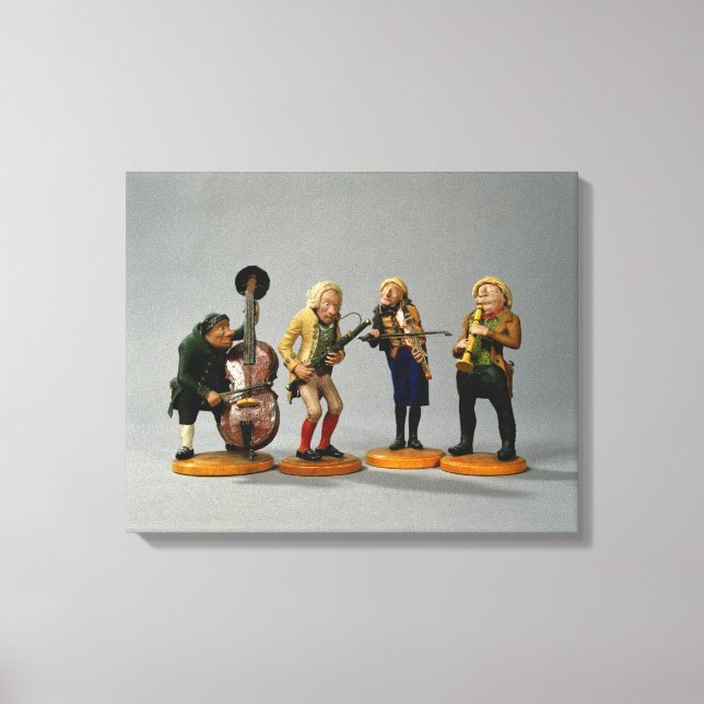Toile figurines caricaturales de musiciens (Recto)