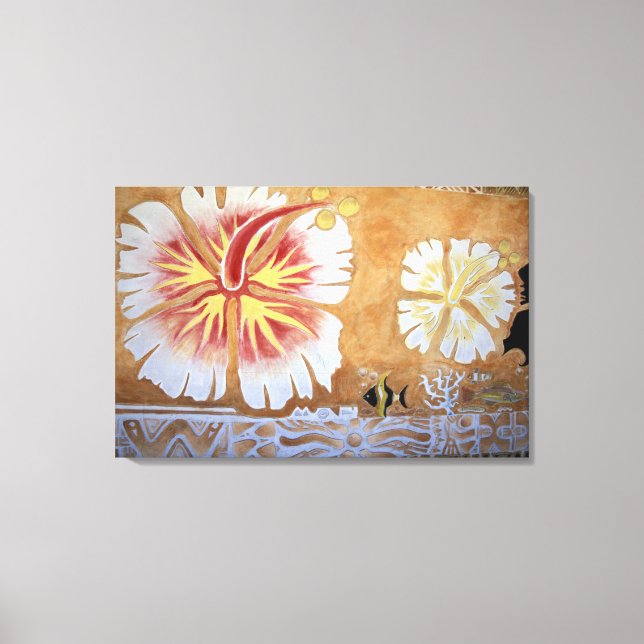 Toile Fiji, art mural. (Recto)