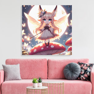 Toile Fille Anime Pixie Hippie Lune Fée