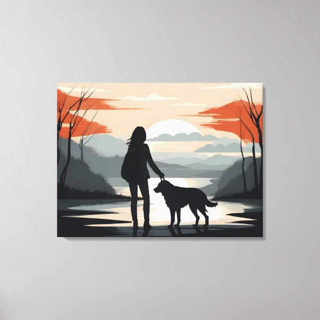Toile Fille avec le chien (Recto)