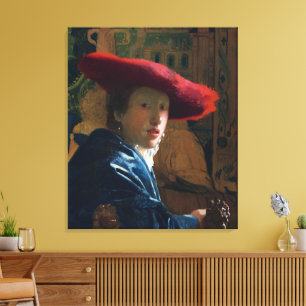 Toile Fille avec un Casquette rouge, célèbre peinture
