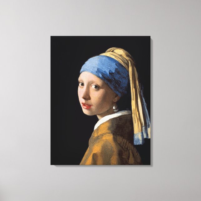 Toile Fille avec une boucle d'oreille de perle (Recto)