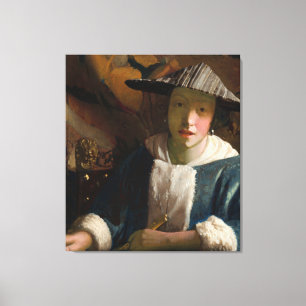 Toile Fille avec une Flûte, célèbre peinture