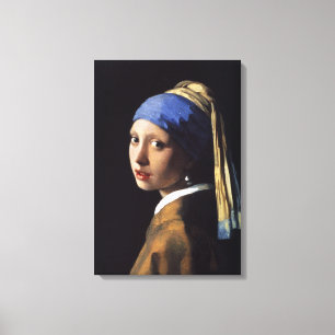 Toile Fille avec une oreille perle - Johannes Vermeer