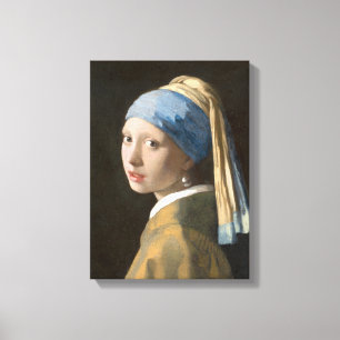 Toile Fille avec une perle d'oreille-Johannes Vermeer Ar