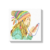 Fille Casquette Boho Canvas