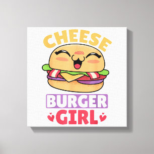 Toile Fille Cheeseburger, Femmes Hamburger et Cheeseburg