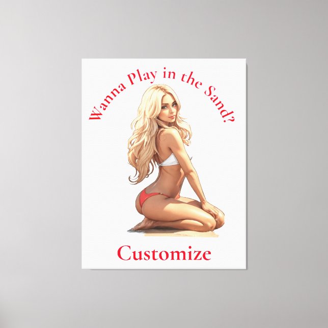 Toile Fille de plage de Bikini Thunder_Cove (Recto)