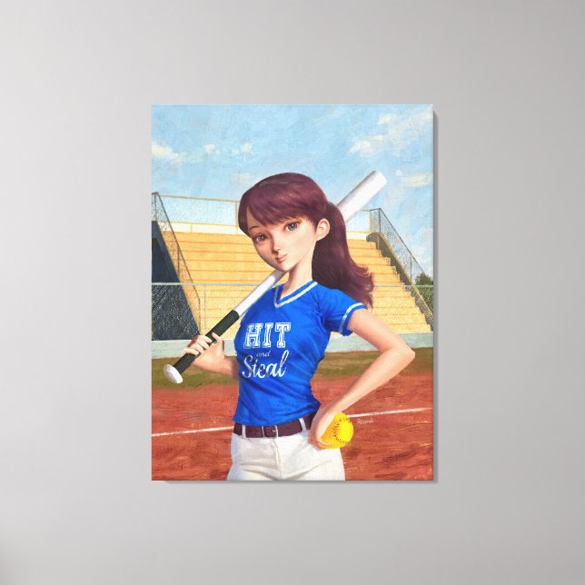 Toile Fille de softball (Recto)
