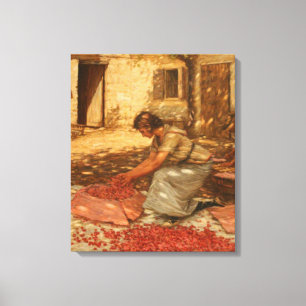 Toile Fille Emballage Cerises en Provence (France)