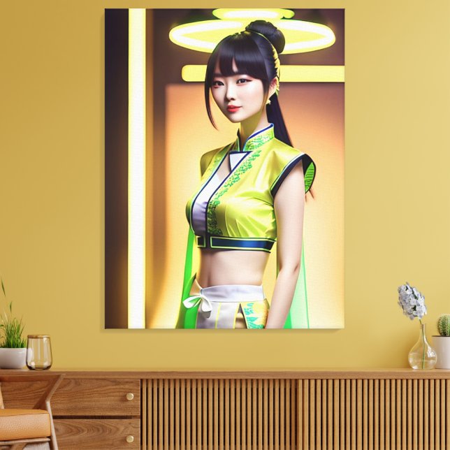 Toile fille en citron (Insitu(Salon))