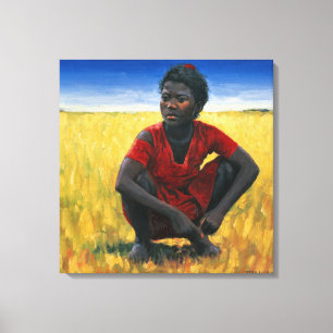 Toile Fille en rouge 1992