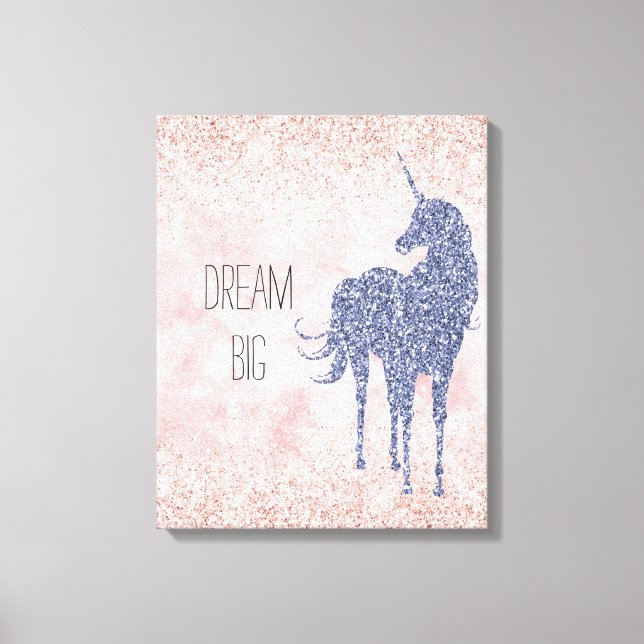 Toile Fille Glam Blush rose violet Parties scintillant U (Recto)