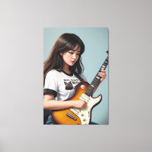 Fille jouant de la guitare