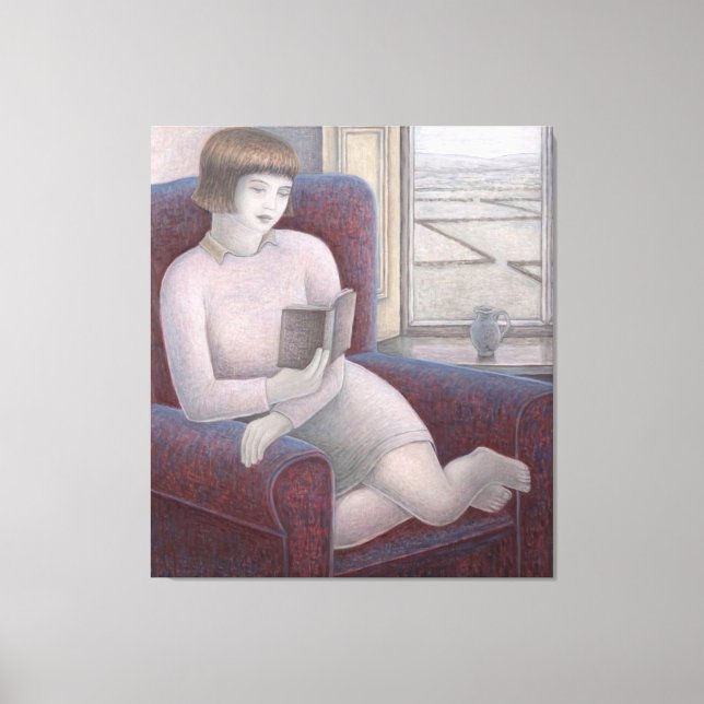 Toile Fille Lecture dans fauteuil 2009 (Recto)