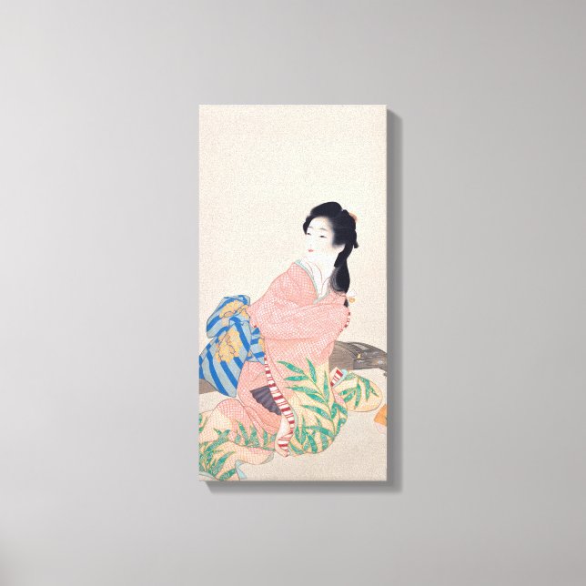 Toile Fille Miyuki (élégante dame japonaise, art asiatiq (Recto)