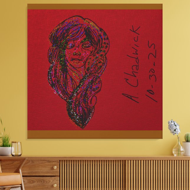 Toile Fille rêveuse de l'ère victorienne (Insitu(Salon))