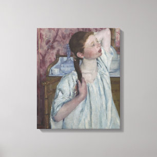 Toile Fille s'chargeant des ses cheveux, 1886 (huile sur