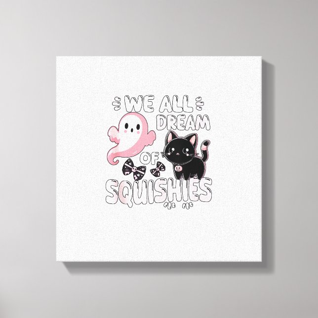 Toile Filles Chat Rose Halloween Squishy Nous Rêvons Tou (Recto)