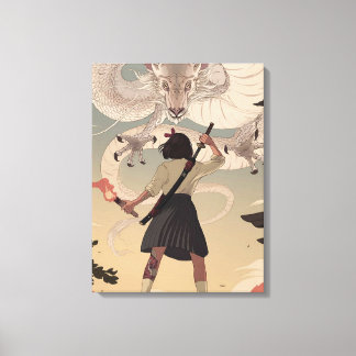 Toile Filles d'anime vertical Premium Wrapped Canvas(Glo