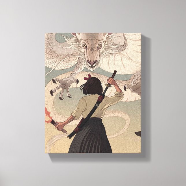 Toile Filles d'anime vertical Premium Wrapped Canvas(Glo (Recto)