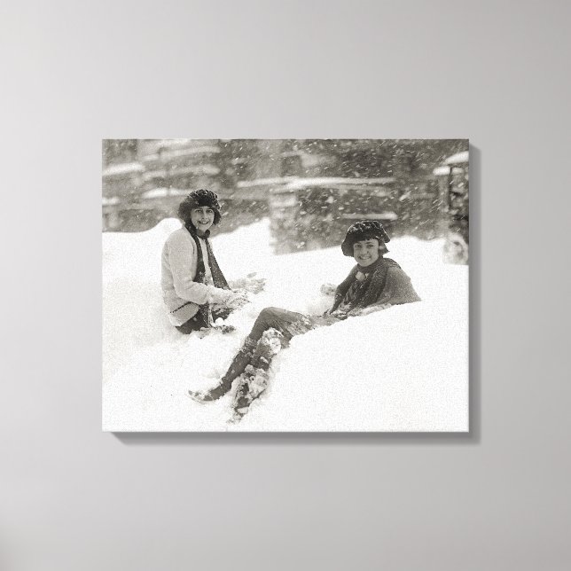 Toile Filles dans la neige, 1922 (Recto)