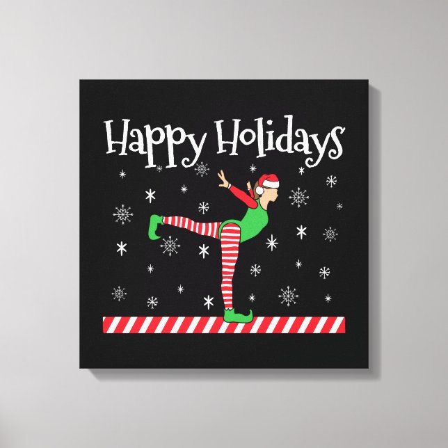 Toile Filles Gymnastique Elfe de Noël (Recto)