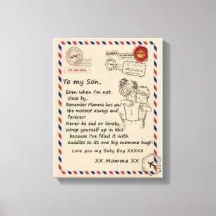 Toile Fils d'amour Lettre À Ma Fille Vous Aime Bébé Ga