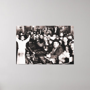 Toile Fin de la partie d'interdiction au bar local 1933
