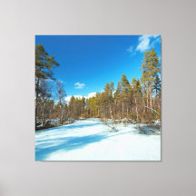 fin de l'hiver dans la pelouse finlandaise