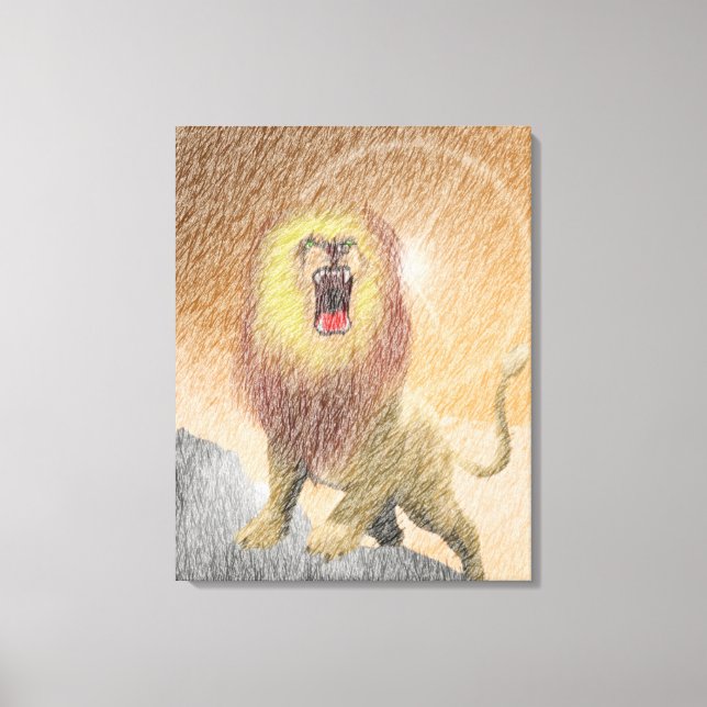 Toile Fine Pencil Orange Lion  (Recto)