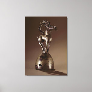 Toile Finial avec une chèvre de montagne