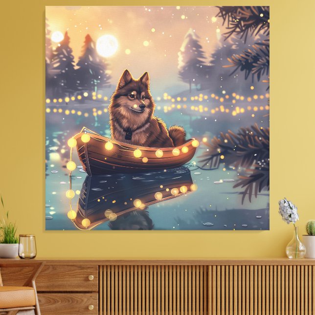 Toile Finlandais Lapphund Noël Festive Voyage (Insitu(Salon))