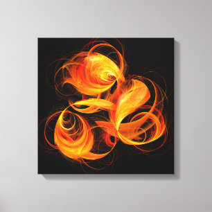 Toile Fireball Abstrait Art Quad Canvas Imprimer