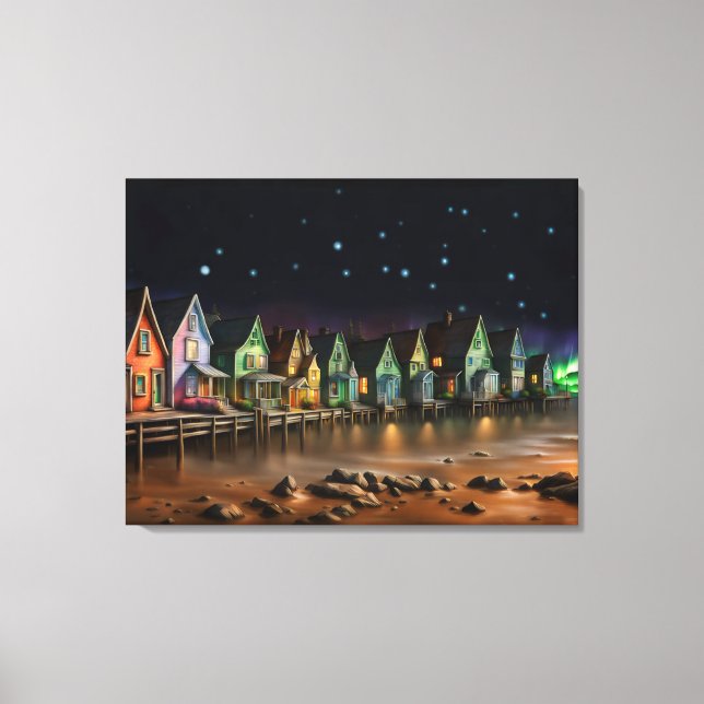 Toile Fisherman's Cove la nuit (Recto)