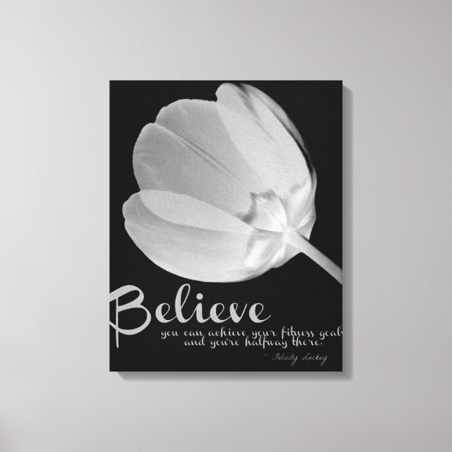 Toile Fitness Tulip Blanc Croire Canvas (Recto)
