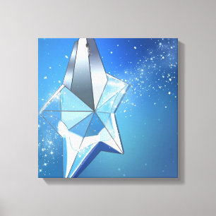 Toile Flacon de parfum Blue Sparkle Star Glam