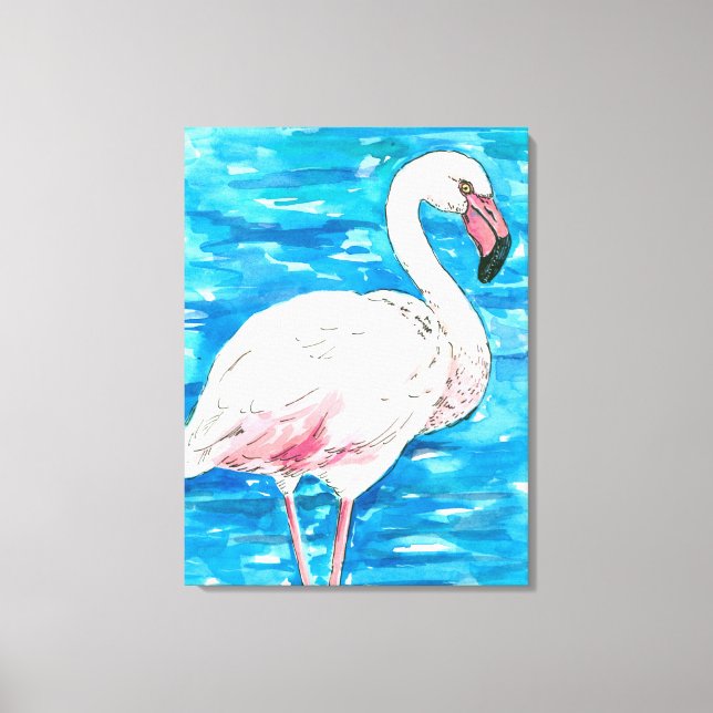 Toile Flamant rose (Recto)