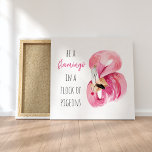 Toile Flamant rose Aquarelle Exotique Rose Moderne Avec<br><div class="desc">Flamant rose Aquarelle Exotique Rose Moderne Avec Citation</div>