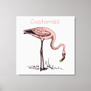 Toile Flamant rose Boire Martini Thunder_Cove