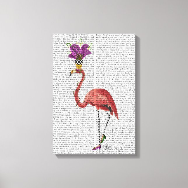 Toile Flamant rose Mardi Gras Complet (Recto)